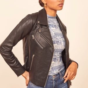 Reformation x Veda Bad Leather Jacket sz M
